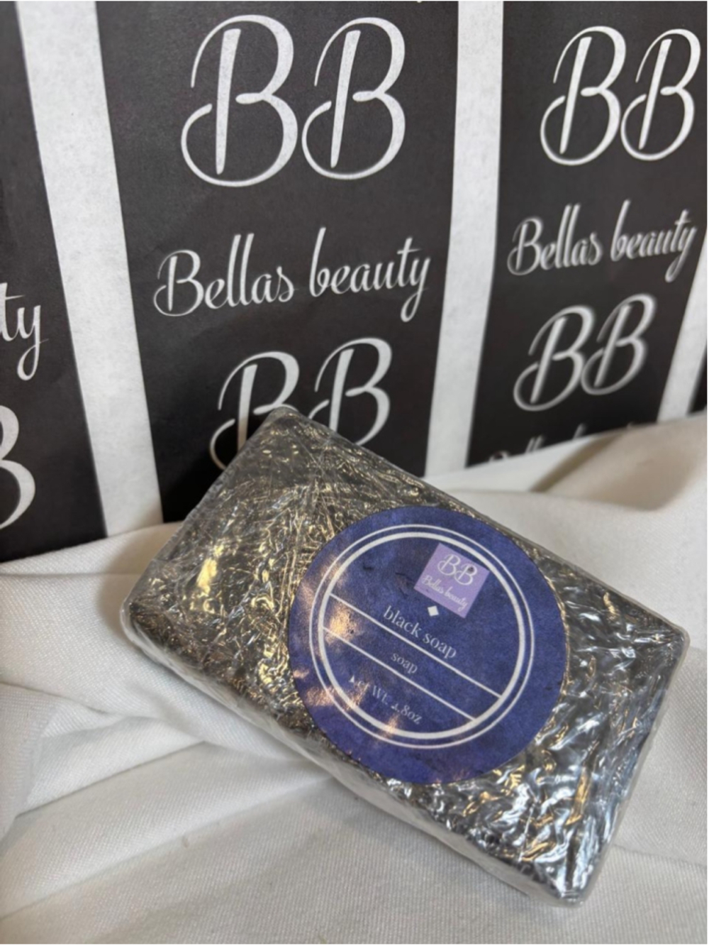 Black Soap Bar - Vegan - 100% Natural Artisan Bellas Beauty #V06 x34